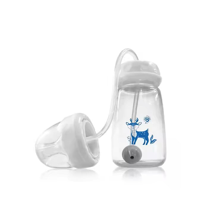 Hands-Free Baby Feeding Bottle Set - 240ml, BPA-Free, anti-Colic Design